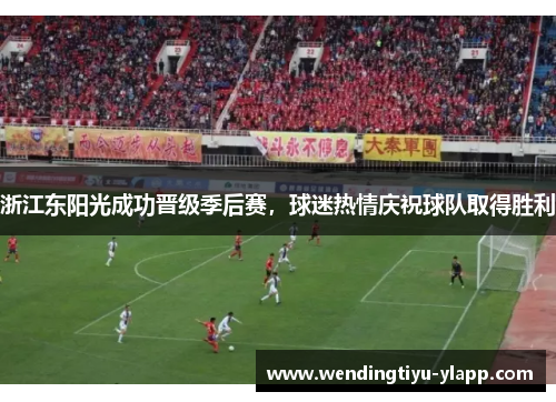 浙江东阳光成功晋级季后赛，球迷热情庆祝球队取得胜利