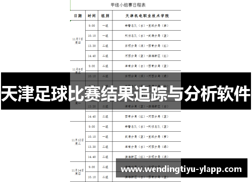 天津足球比赛结果追踪与分析软件