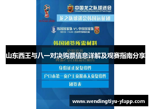 山东西王与八一对决购票信息详解及观赛指南分享